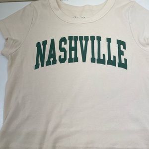 Brandy Melville Top Cream/Green